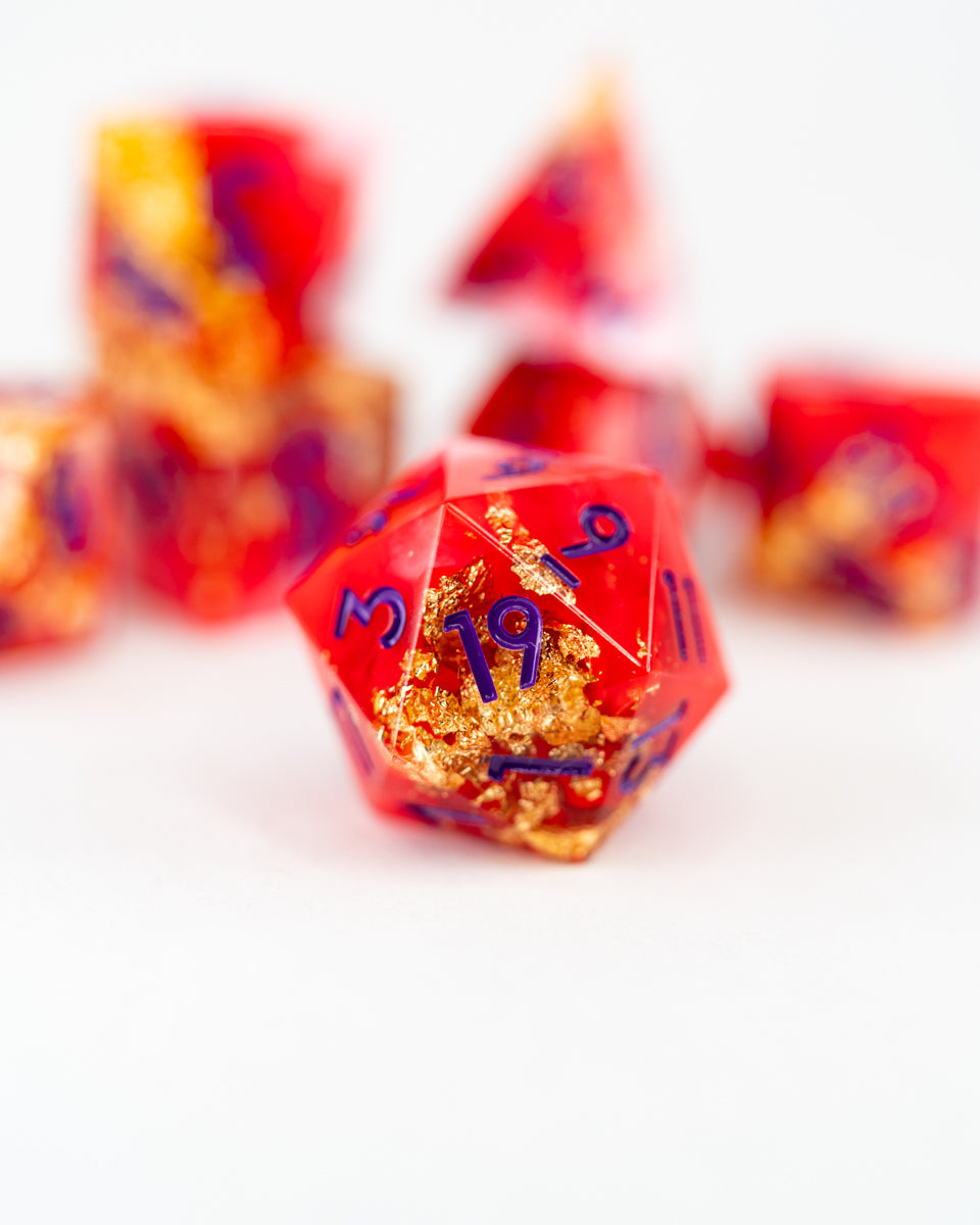 High Sun Festival | 7 Piece Sharp Edge Resin Dice Set