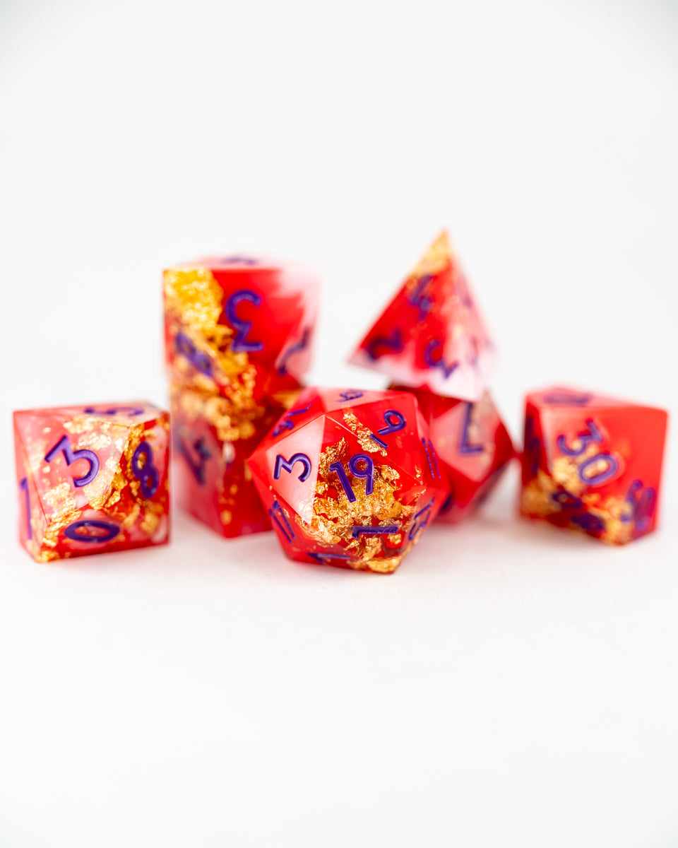 High Sun Festival | 7 Piece Sharp Edge Resin Dice Set