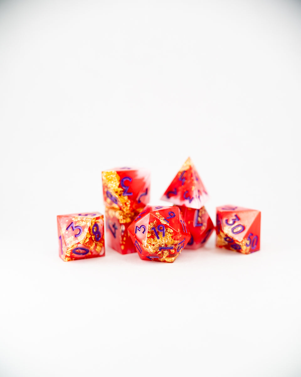 High Sun Festival | 7 Piece Sharp Edge Resin Dice Set