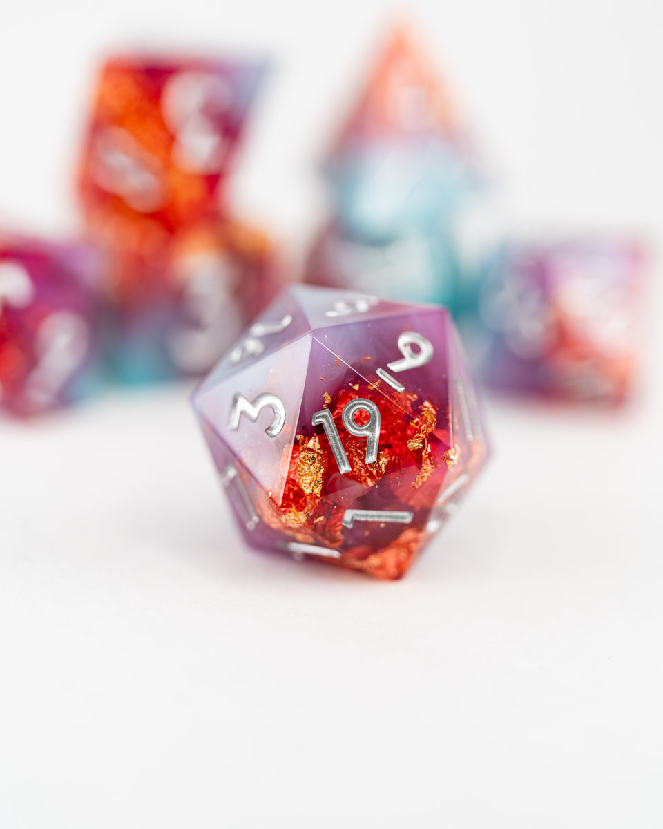 Amorentia | 7 Piece Sharp Edge Resin Dice Set