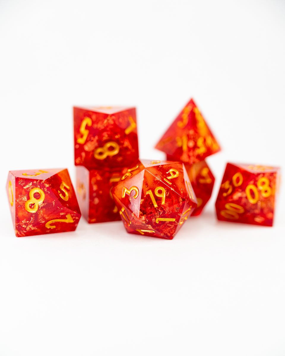 Kilnfire | 7 Piece Sharp Edge Resin Dice Set