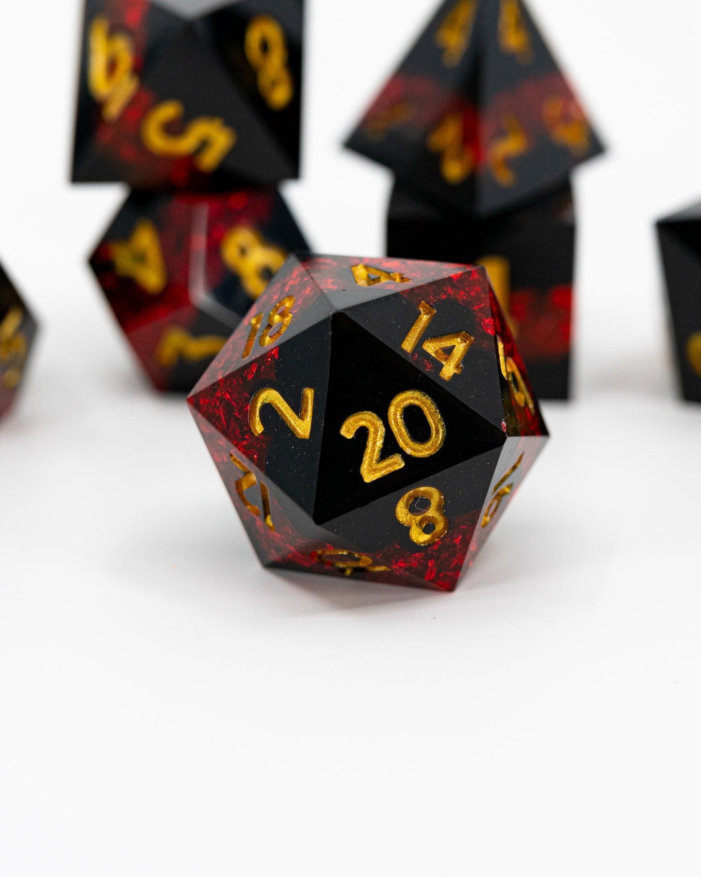 Burnished Sun | 7 Piece Sharp Edge Dice Set