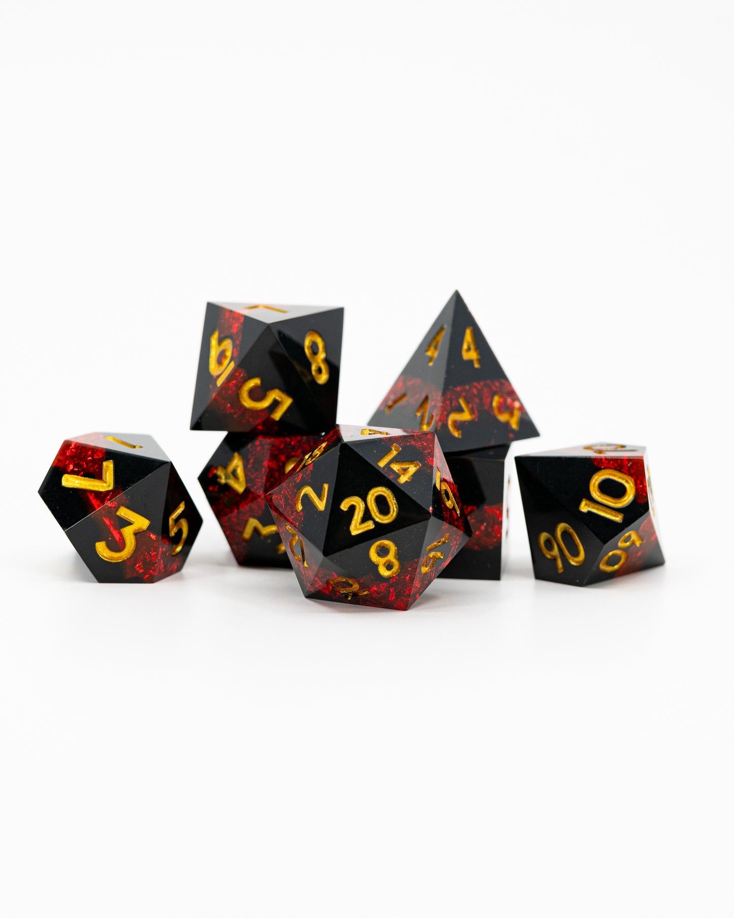 Burnished Sun | 7 Piece Sharp Edge Dice Set