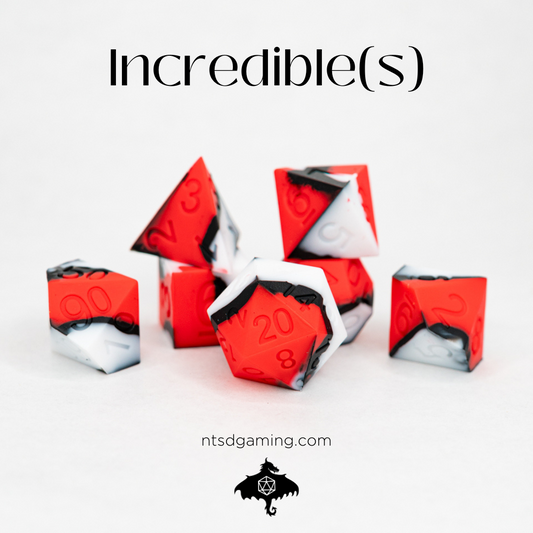 Incredible | 7 Piece Soft Silicone Dice Set