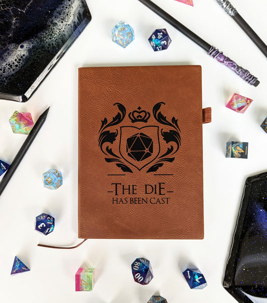 The Die Has Been Cast | Vegan Leather Mini Dot Journal