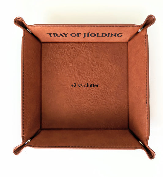Tray of Holding | Vegan Leather Valet Catchall Rolling Tray