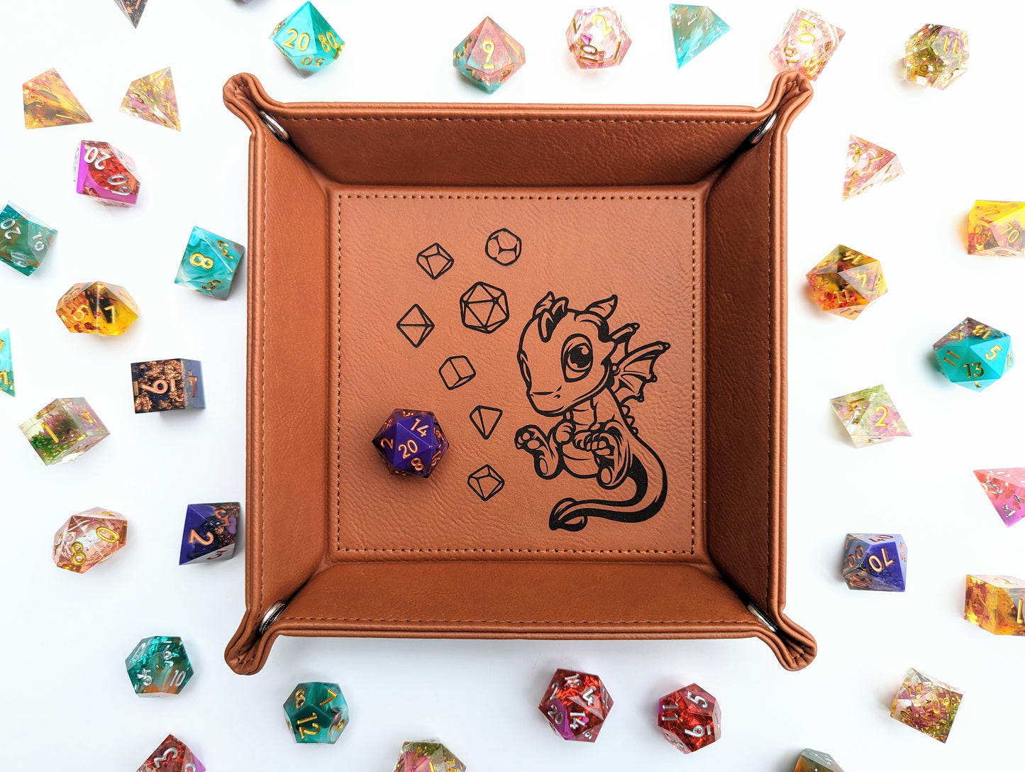 Adoragon | Vegan Leather Dice Rolling Tray