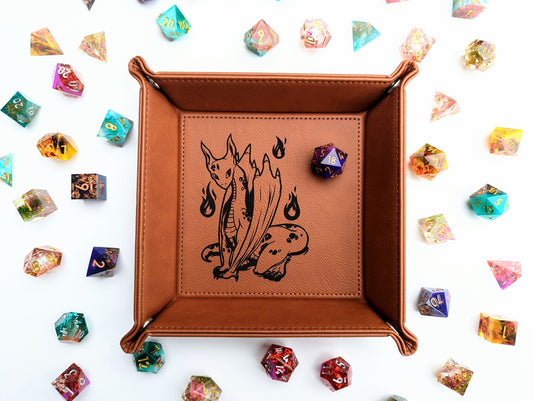 Wyrmling Wondering | Vegan Leather Dice Rolling Tray