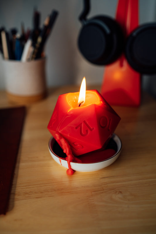 Long-Burn Soy/Beeswax D20 Aromatic DND Candle