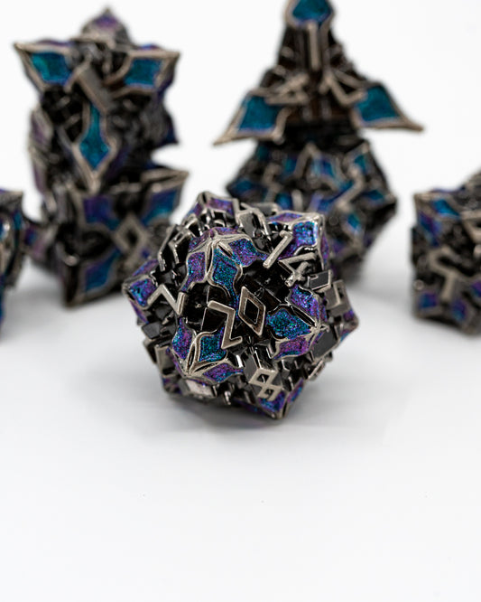 Cathedral | 7 Piece Metal Dice Set