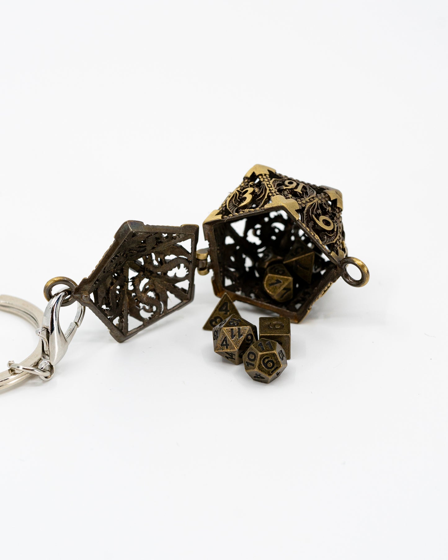 D20 Gold Keychain