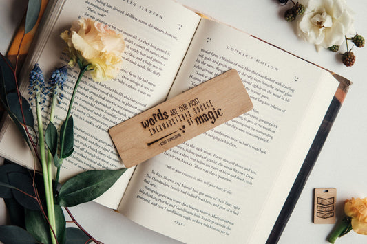 Words Are Magic | Harry Potter | Engraved Wooden Bookmark