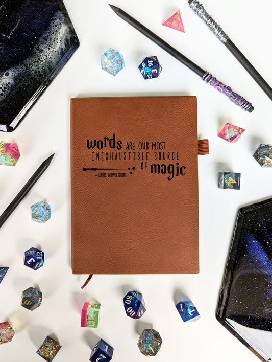 Words are Magic | Vegan Leather Mini Dot Journal