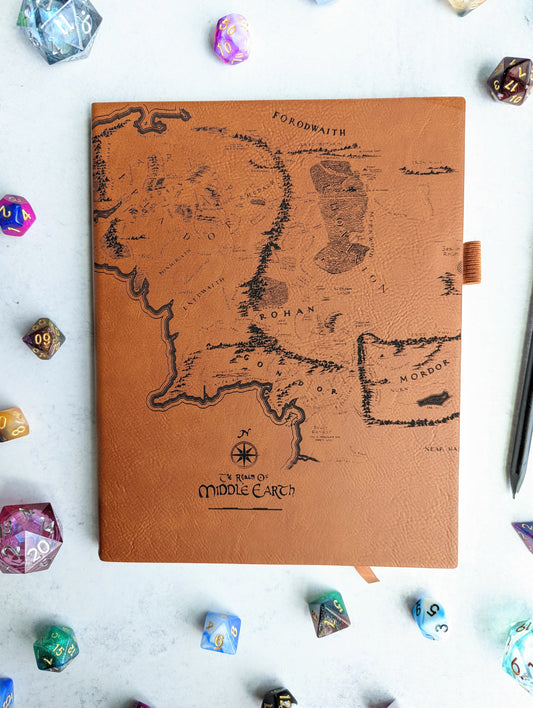 Map Of Middle Earth | Vegan Leather Journal