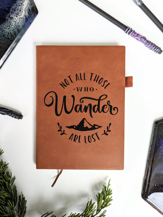No All Who Wander | Vegan Leather Mini Dot Journal