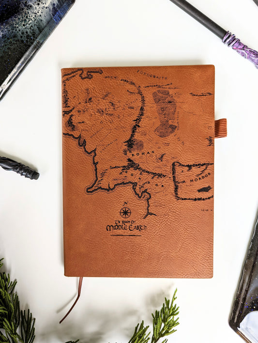 Map of Middle Earth | Vegan Leather Mini Dot Journal