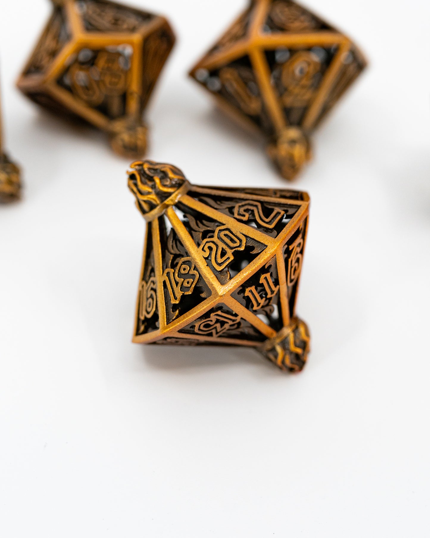 Madman's Lantern | Hollow Lanterns | 7 Piece Metal Dice Set