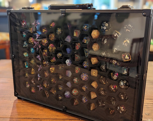 Chest of Hoarding | 26 Set Capacity | Plexi Glass Dice Display Case